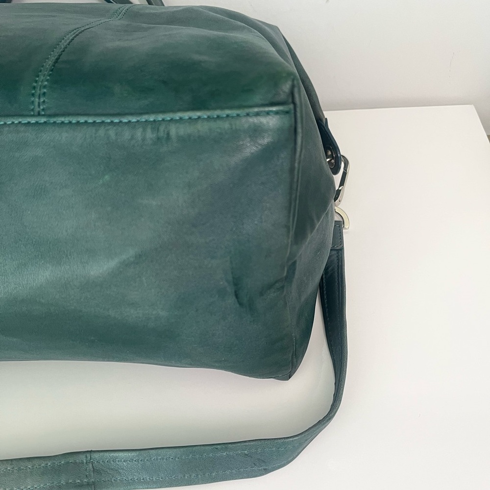Longchamp Dark Green Leather Shoulder Bag - Picture 6 of 14